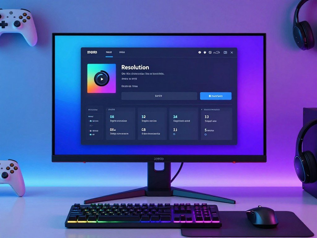 1080 gaming display showing resolution and graphics settings choices 1080 gaming display showing resolution and graphics settings choices