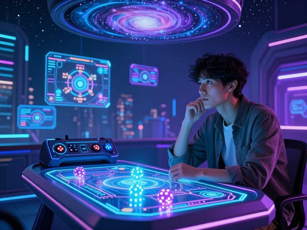 A Sleeper weighs risky dice-driven choices in a science-fiction world A Sleeper weighs risky dice-driven choices in a science-fiction world