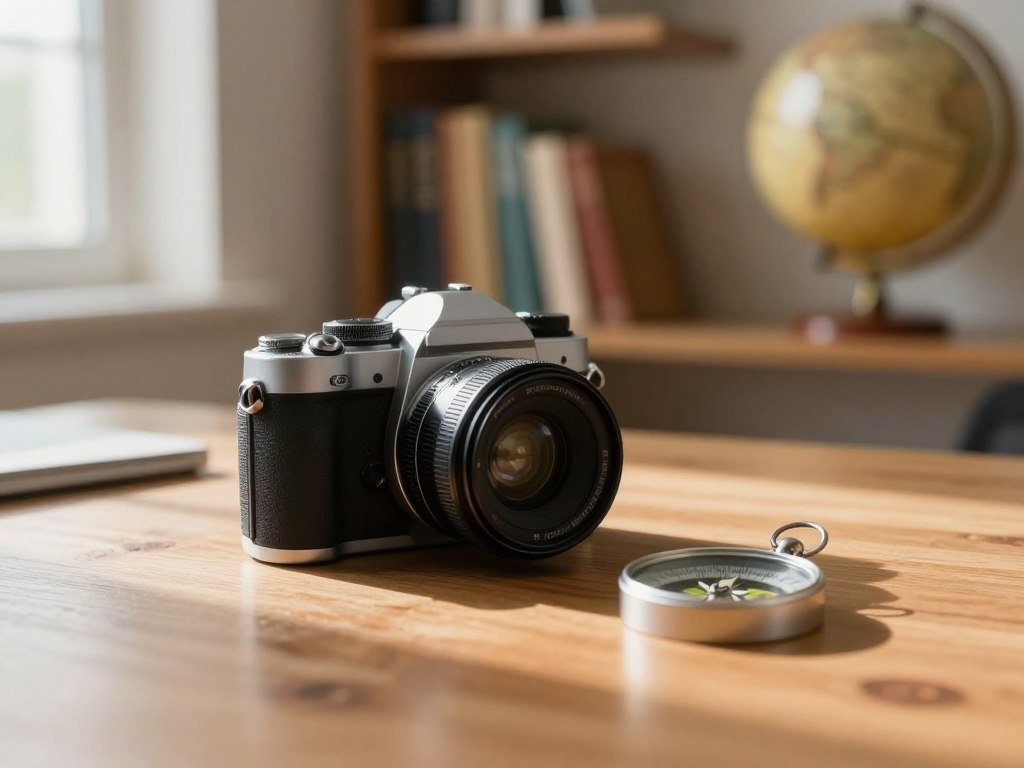A camera frames a well-lit object before image search A camera frames a well-lit object before image search
