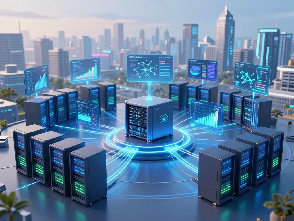 A central server coordinates machine learning across local datasets A central server coordinates machine learning across local datasets