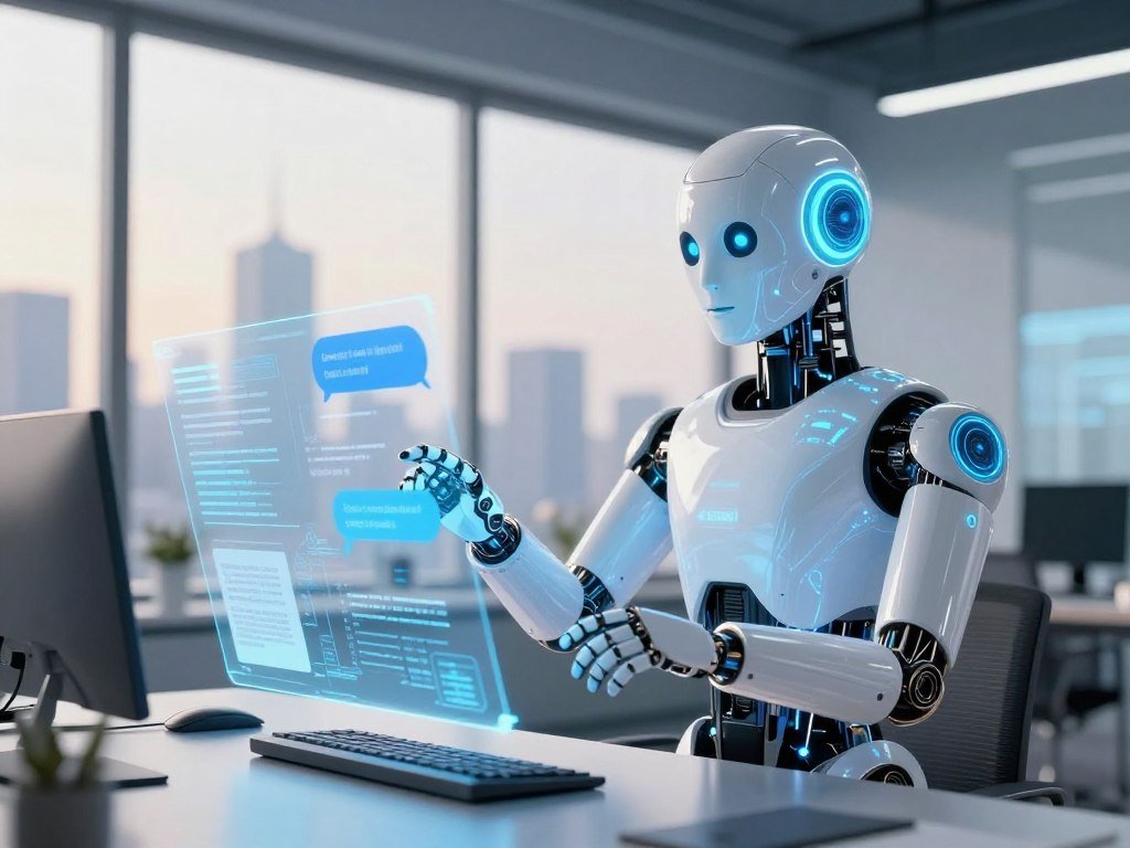 A chatbot sorts information and drafts text from a prompt