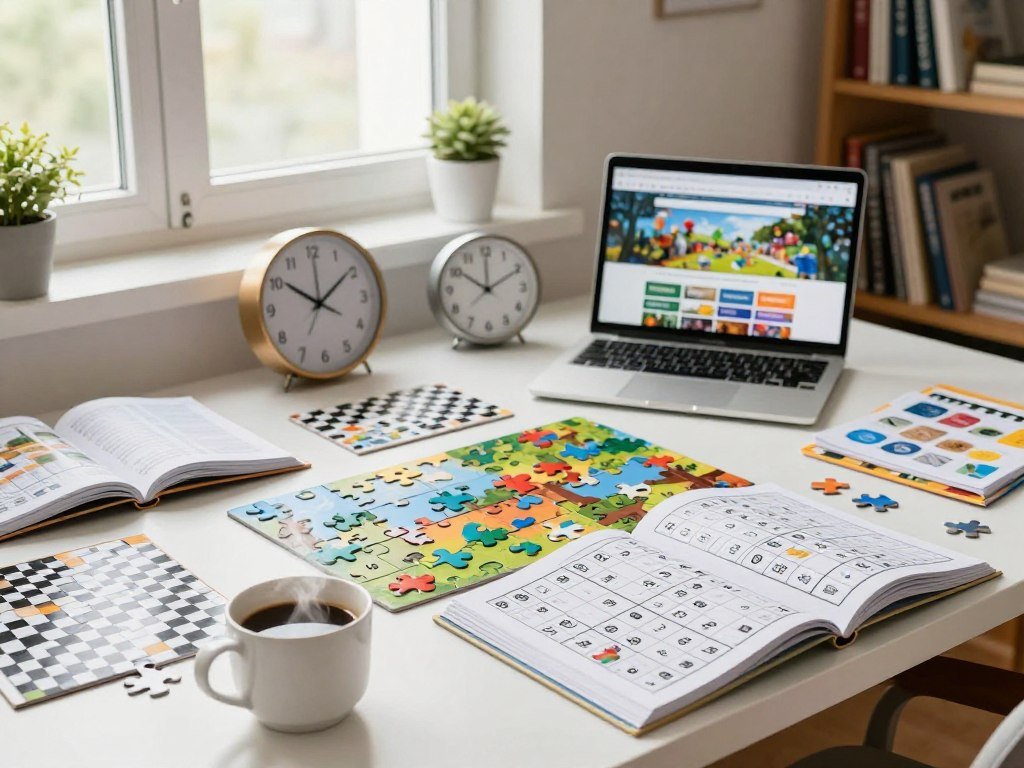 A daily puzzle routine fits a short break and longer sessions