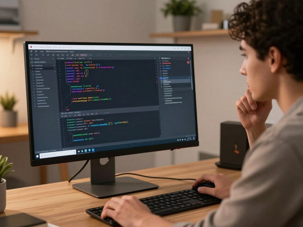 A developer compares code files in the Cursor editor A developer compares code files in the Cursor editor