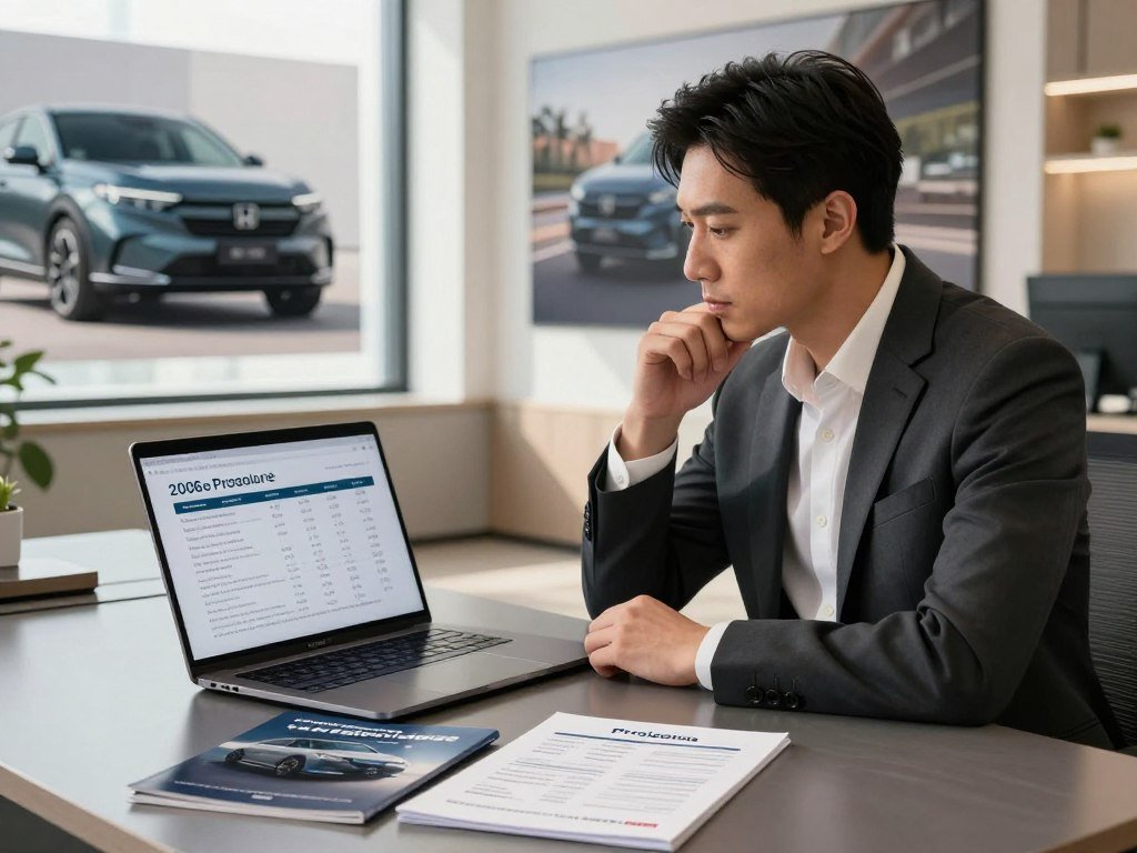 A driver considers lease and purchase options for a 2026 Honda Prologue A driver considers lease and purchase options for a 2026 Honda Prologue