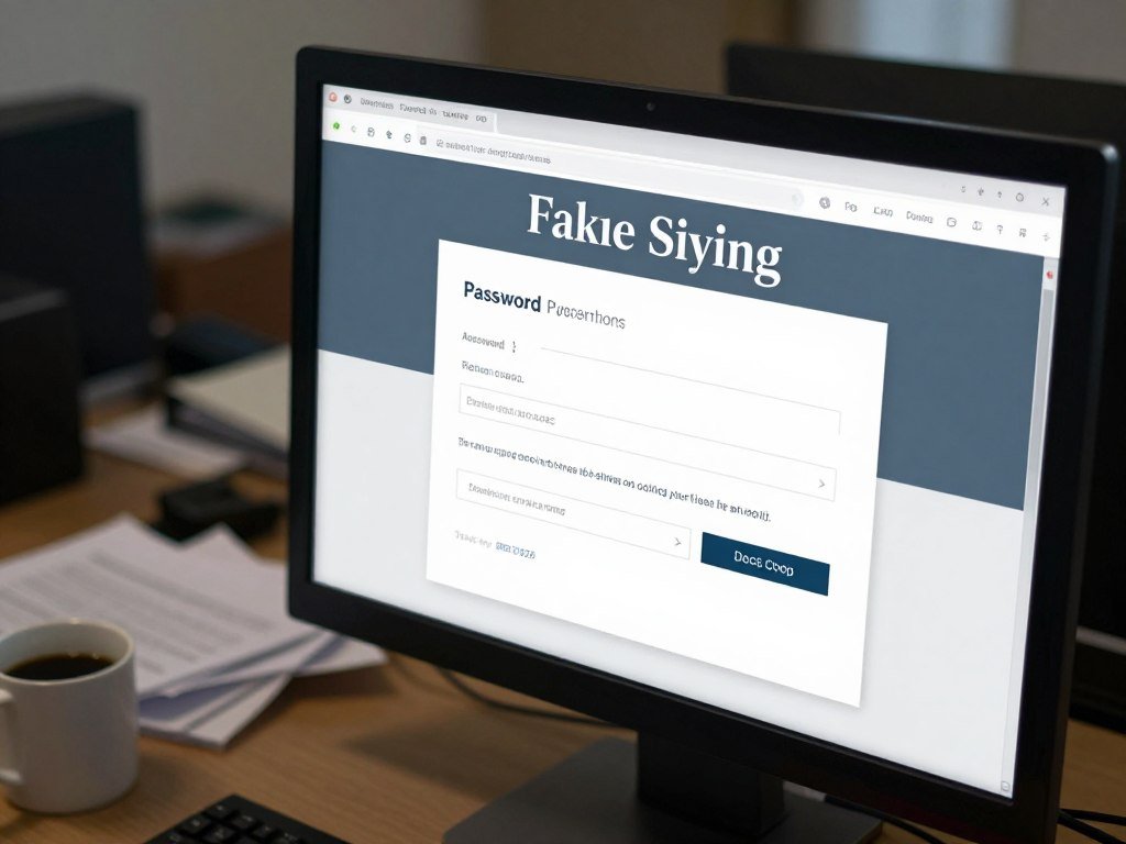 A fake sign-in page asks for a password and payment information