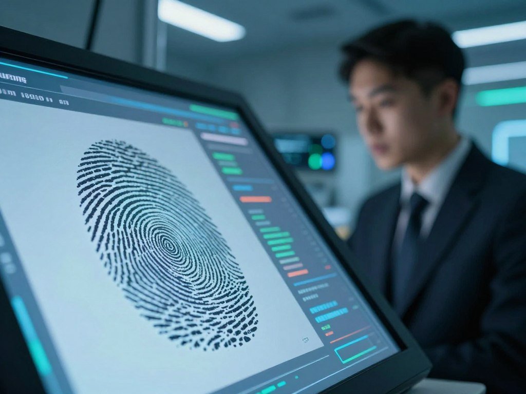 A fingerprint sample checked against a law enforcement database