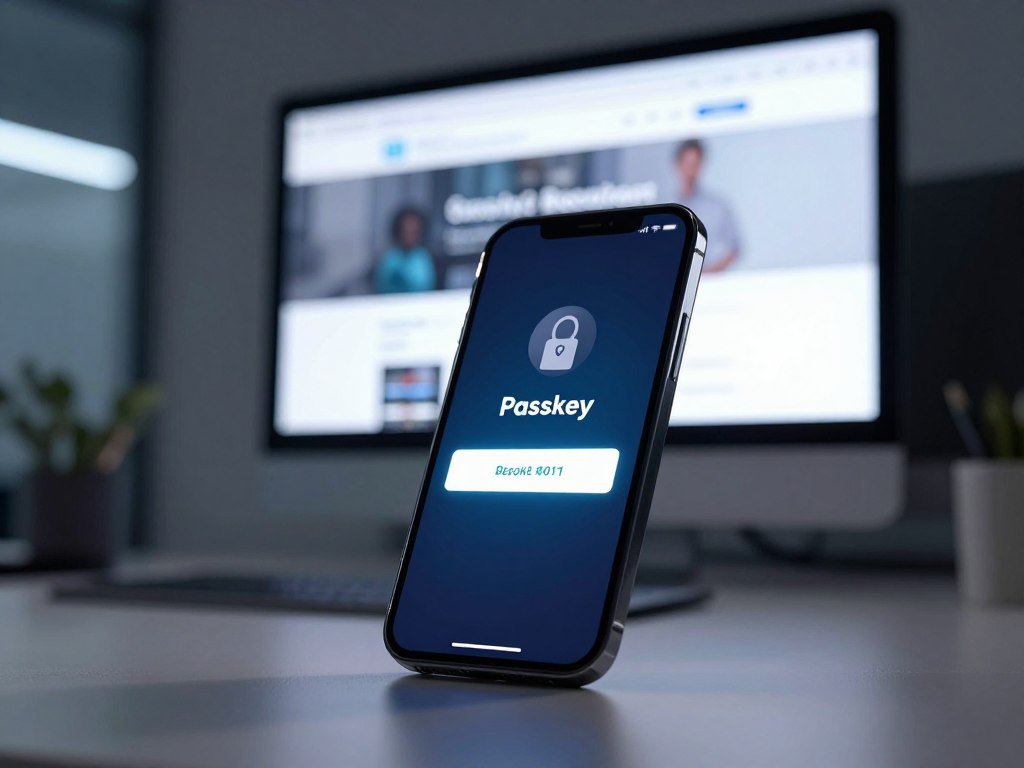 A phone rejecting a passkey prompt from a lookalike website