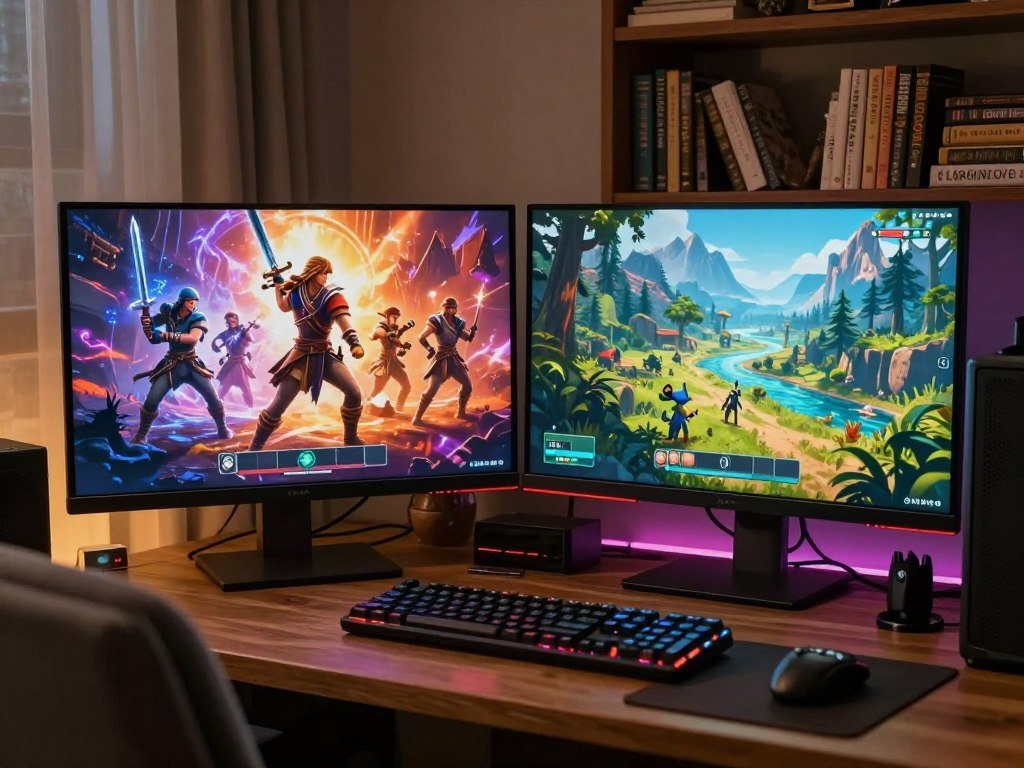 A player chooses between story scenes and open exploration