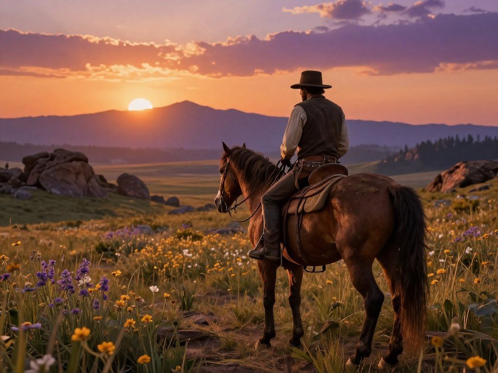 A rider exploring the wide world of Red Dead Redemption 2 A rider exploring the wide world of Red Dead Redemption 2