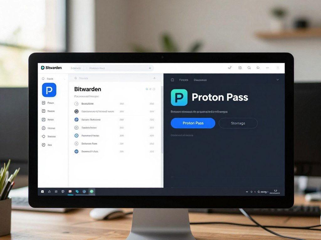 A side by side password managers comparison on screen A side by side password managers comparison on screen