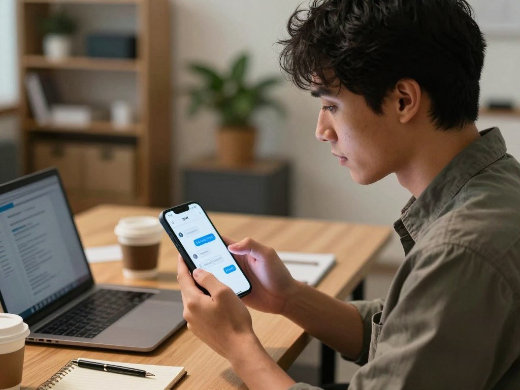 A user asks the Grok chatbot a question on a phone