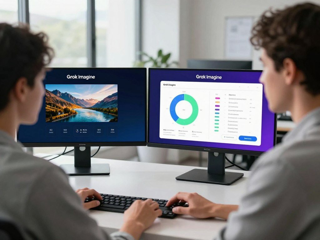 A user compares Grok Imagine image and video plan access A user compares Grok Imagine image and video plan access