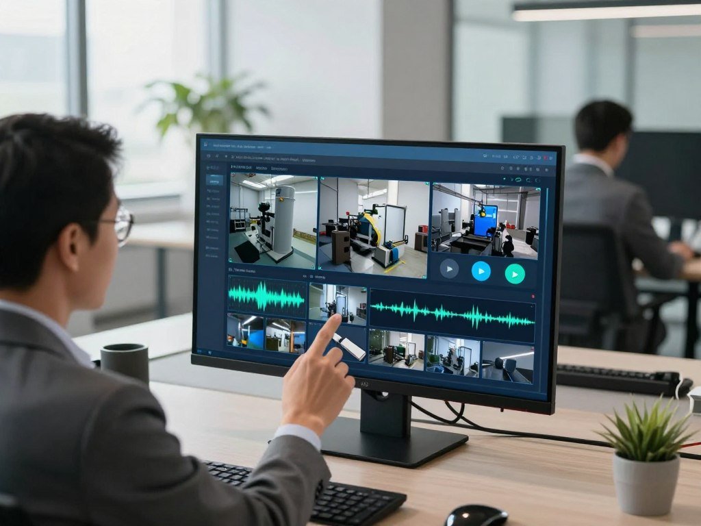 A video inspection request combines images, audio, and video A video inspection request combines images, audio, and video
