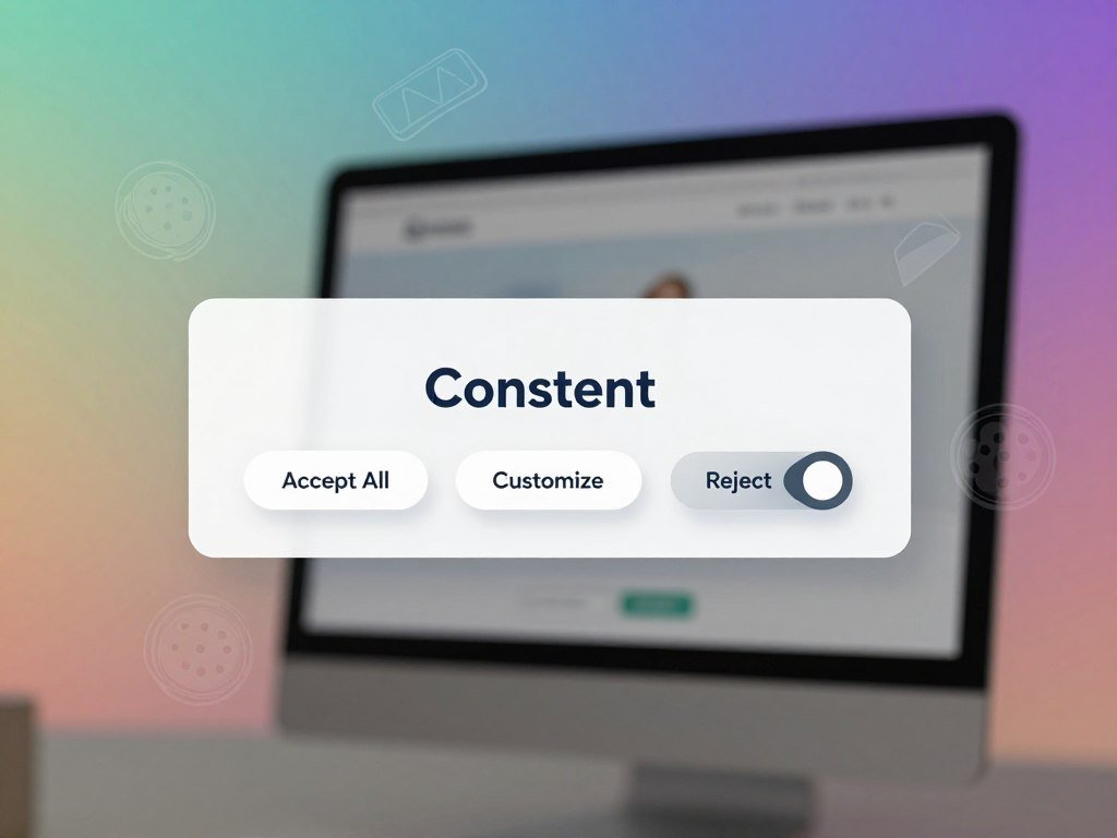 A website consent banner controls cookie and tracking choices