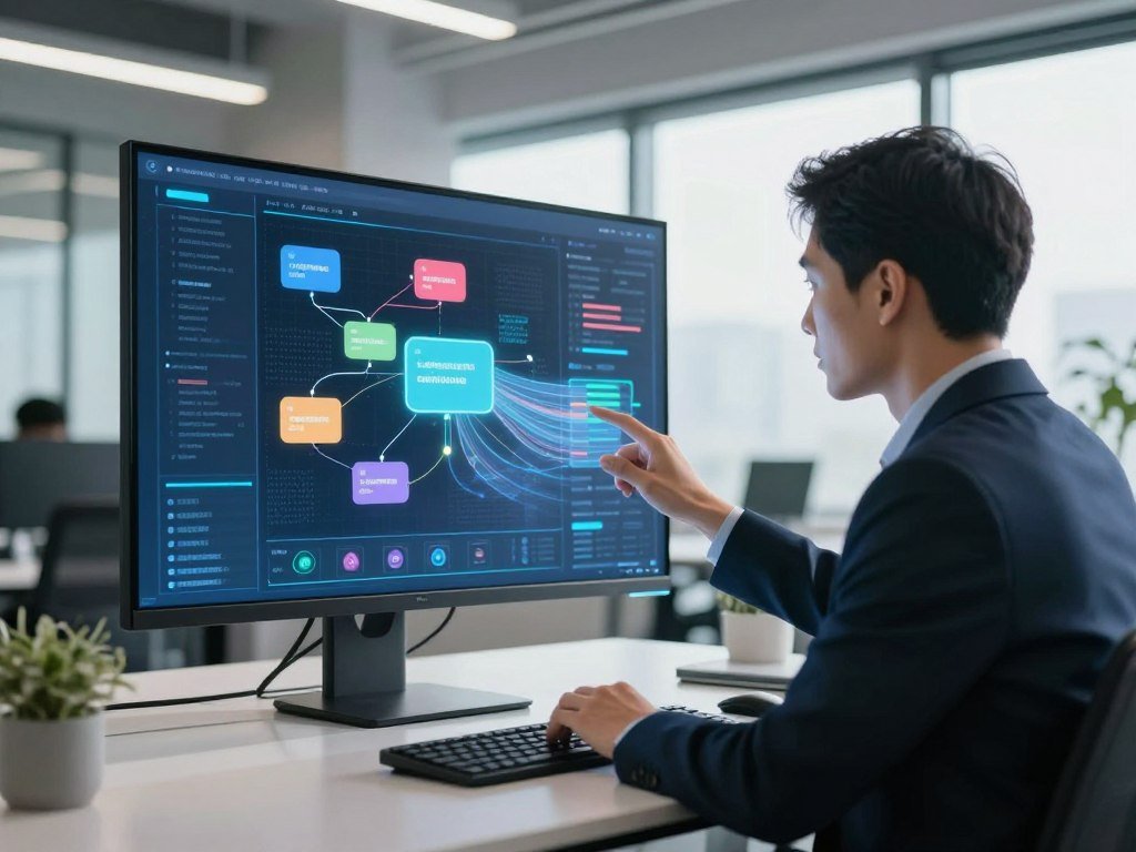 AI categorizing a customer message for a business process