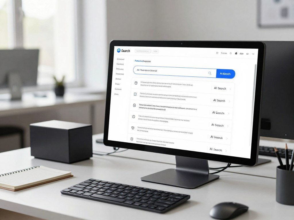 AI search results with a summary beside traditional web links