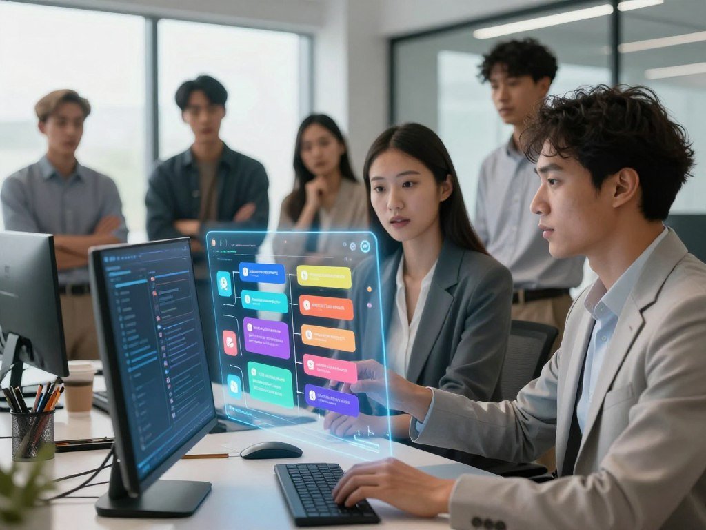 AI workflow sorting a support message into an app AI workflow sorting a support message into an app