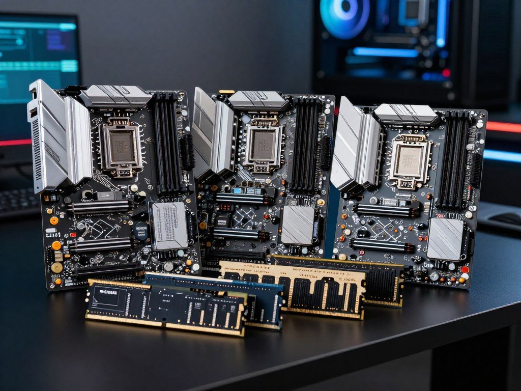 AM4 DDR4 and AM5 DDR5 parts laid out for an upgrade AM4 DDR4 and AM5 DDR5 parts laid out for an upgrade
