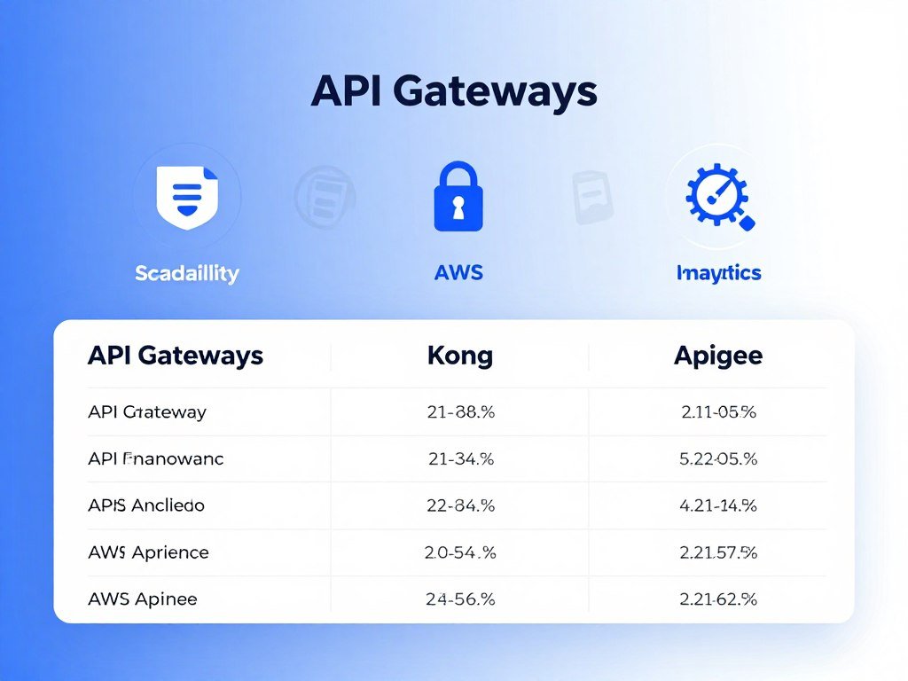 API gateway comparison table for AWS, Kong, and Apigee API gateway comparison table for AWS, Kong, and Apigee