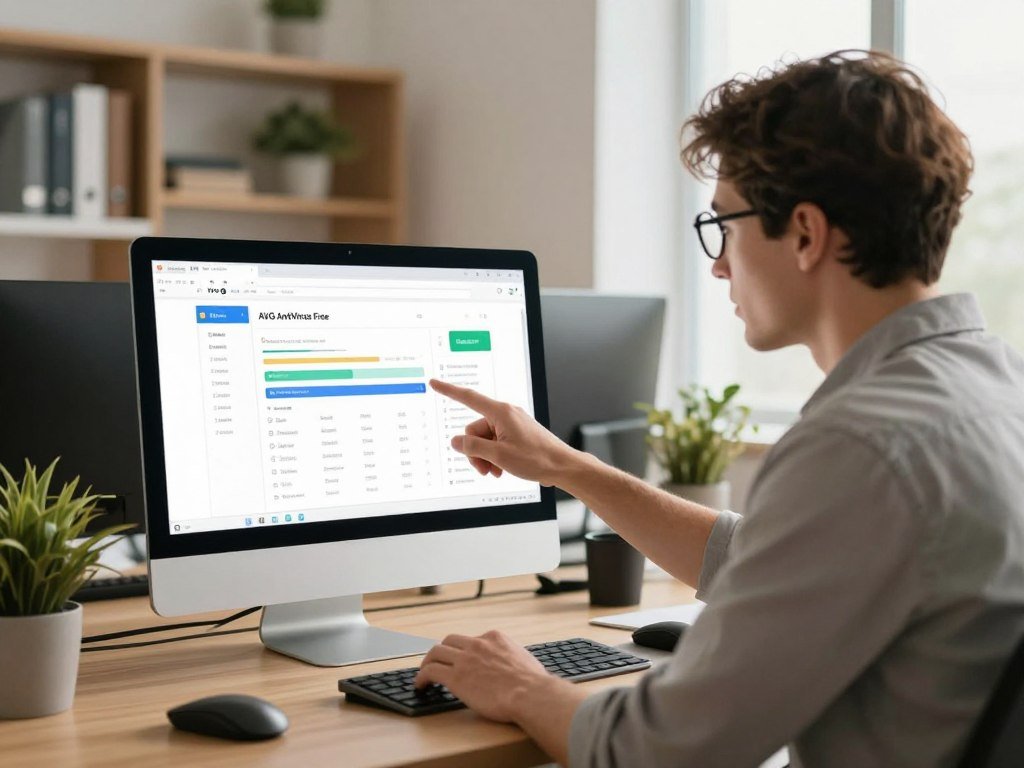 AVG AntiVirus Free checking email and device performance AVG AntiVirus Free checking email and device performance
