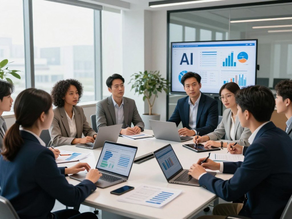 Accounting professionals discussing AI adoption across U.S. firms Accounting professionals discussing AI adoption across U.S. firms