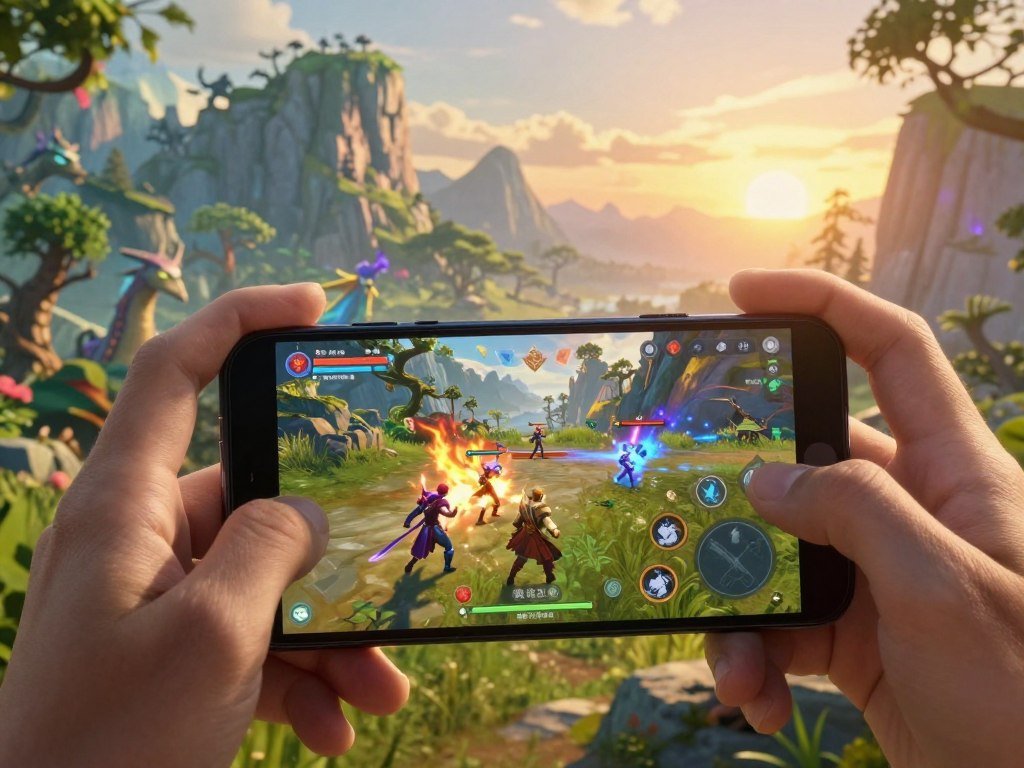 Action RPG battle and exploration on an Android phone Action RPG battle and exploration on an Android phone