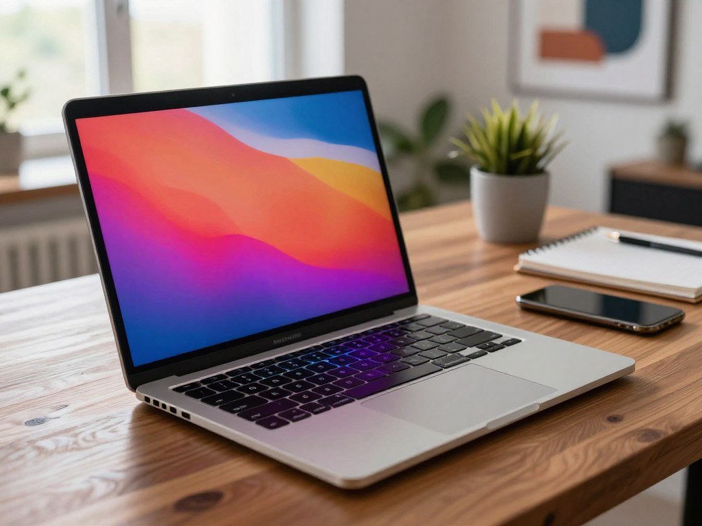 Aluminum MacBook Neo with a colorful display and keyboard Aluminum MacBook Neo with a colorful display and keyboard