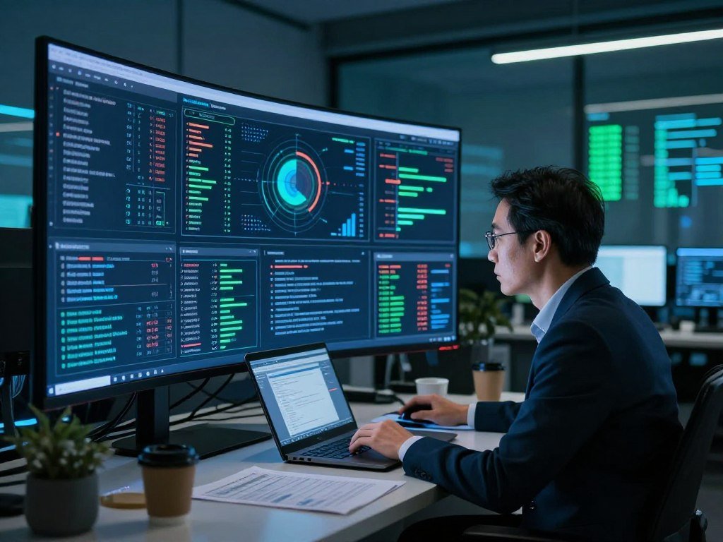 Analyst organizes cyber threat data from several sources Analyst organizes cyber threat data from several sources