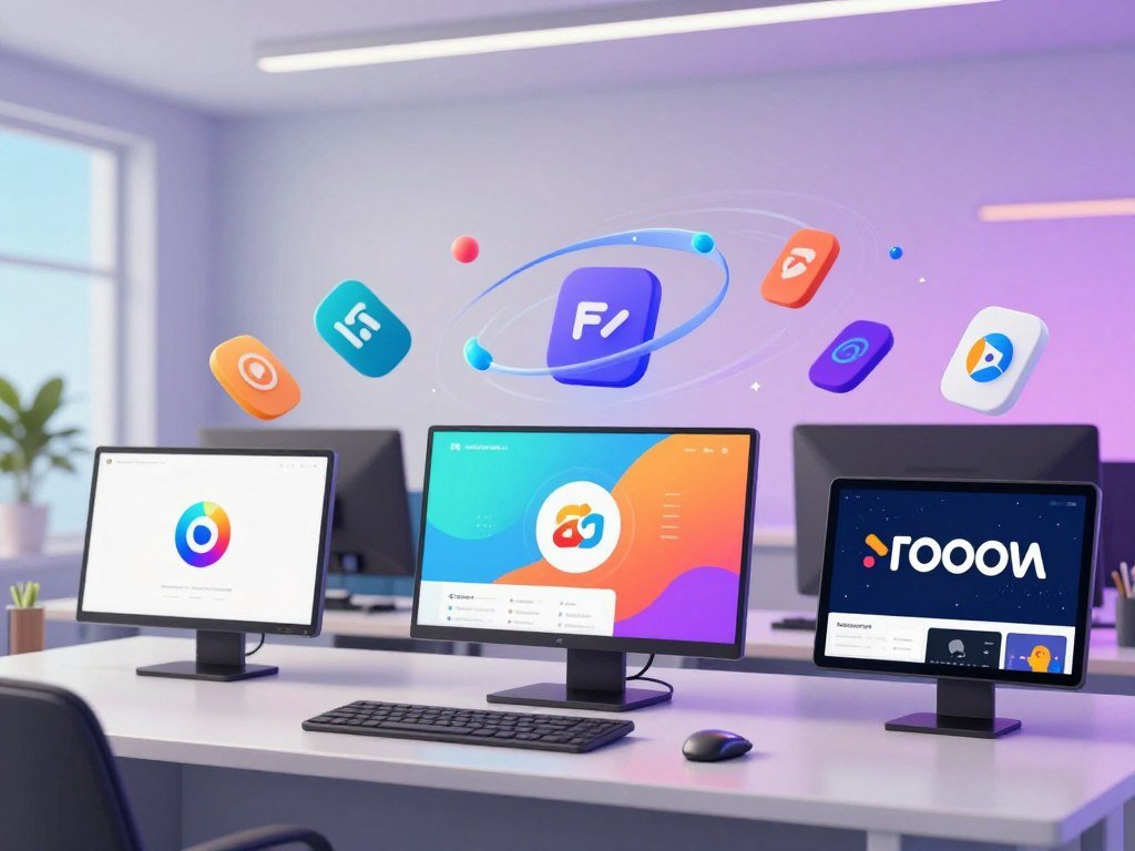Animated logo maker preview showing brand templates and motion Animated logo maker preview showing brand templates and motion