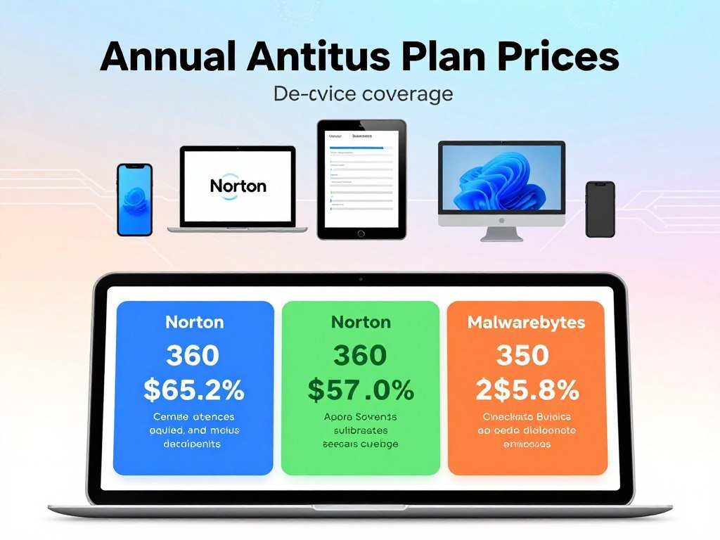 Annual antivirus plan prices and five device coverage