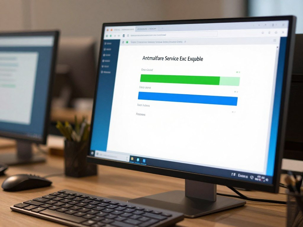 Antimalware service executable scans files on a Windows PC