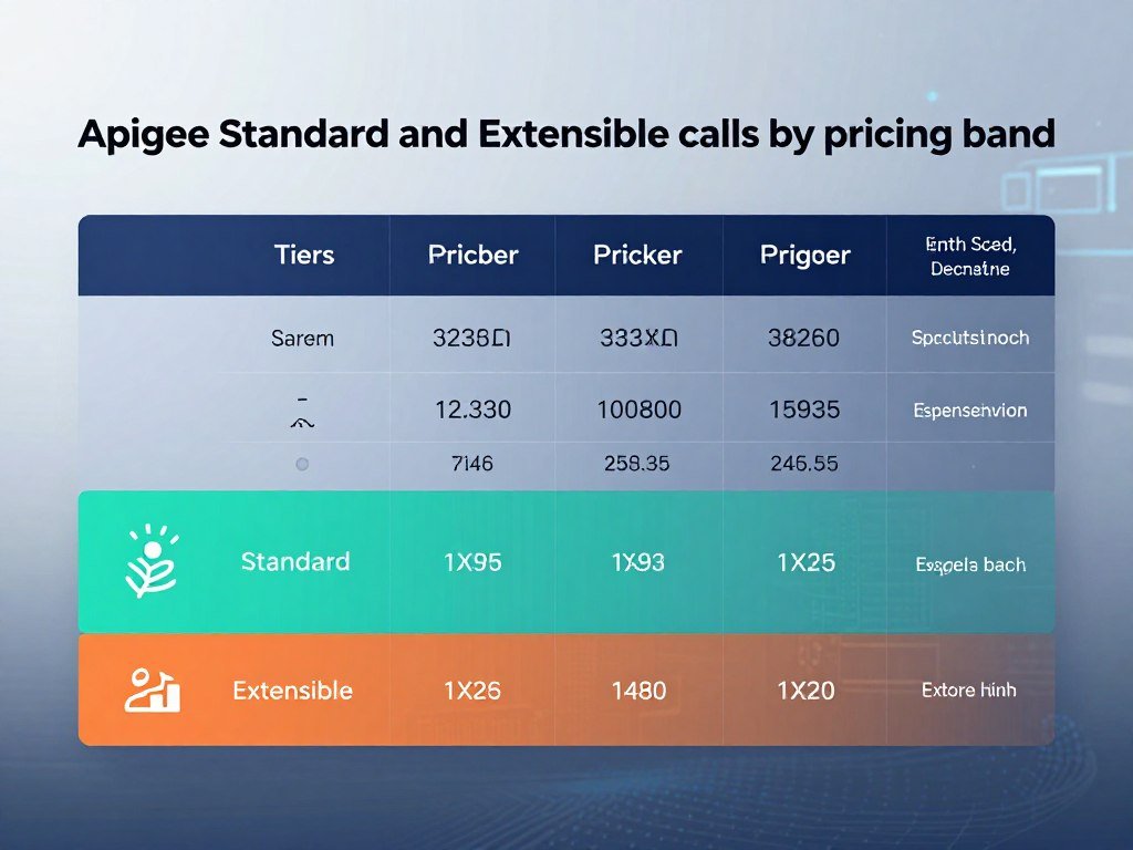 Apigee Standard and Extensible calls by pricing band Apigee Standard and Extensible calls by pricing band