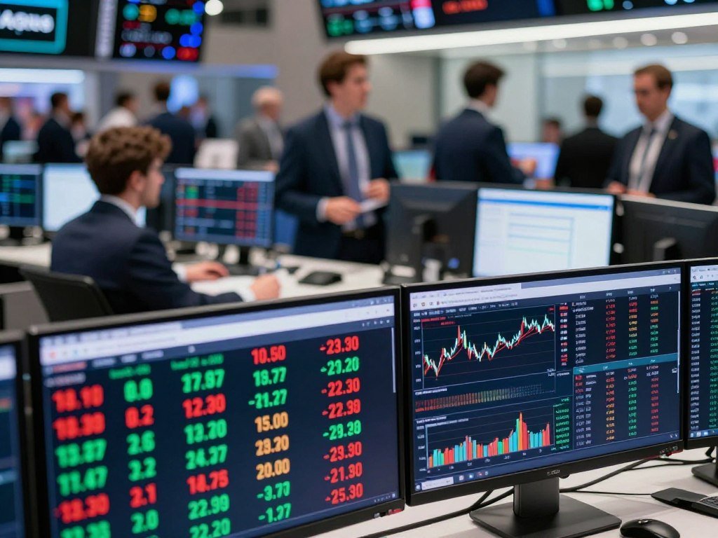 Apple market cap and valuation figures on a market screen