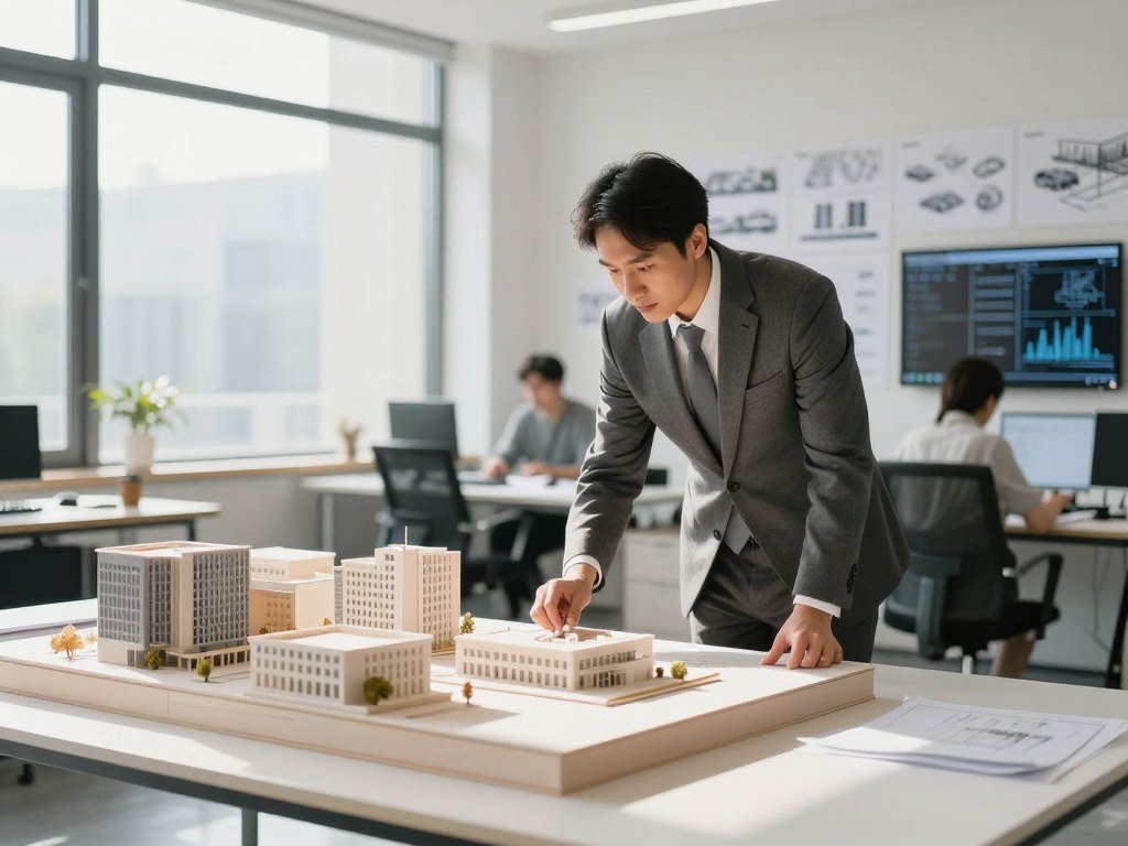 Architect comparing model views for a design workflow Architect comparing model views for a design workflow