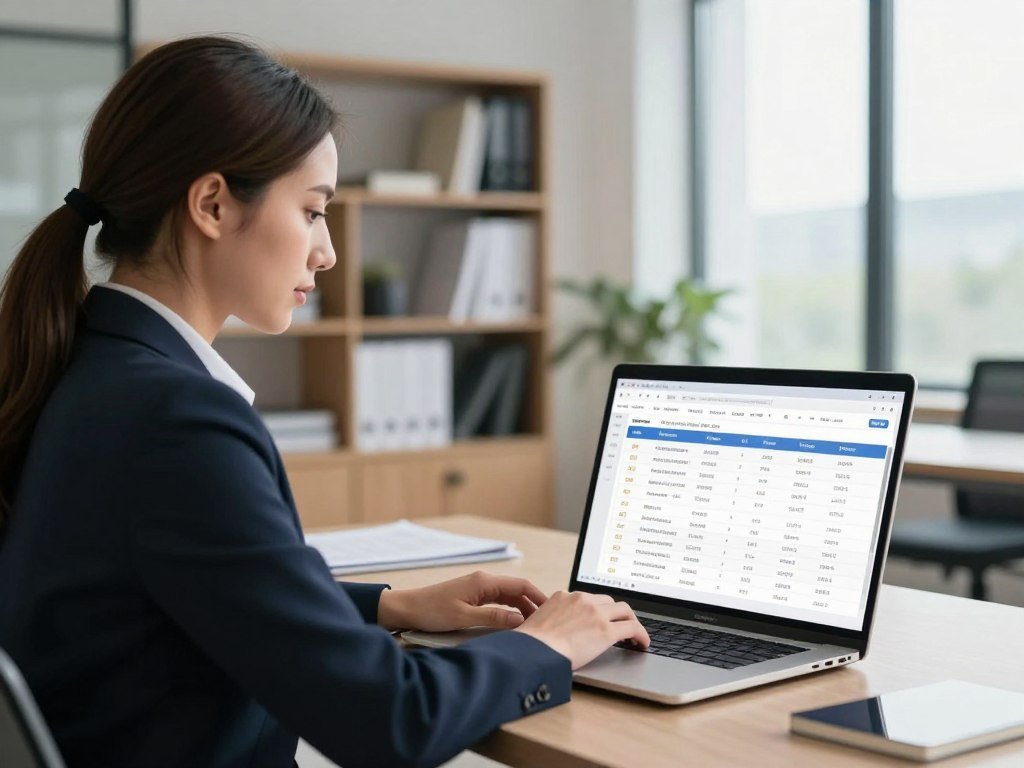 Attorney reviewing an AI-assisted time entry and matter tag Attorney reviewing an AI-assisted time entry and matter tag