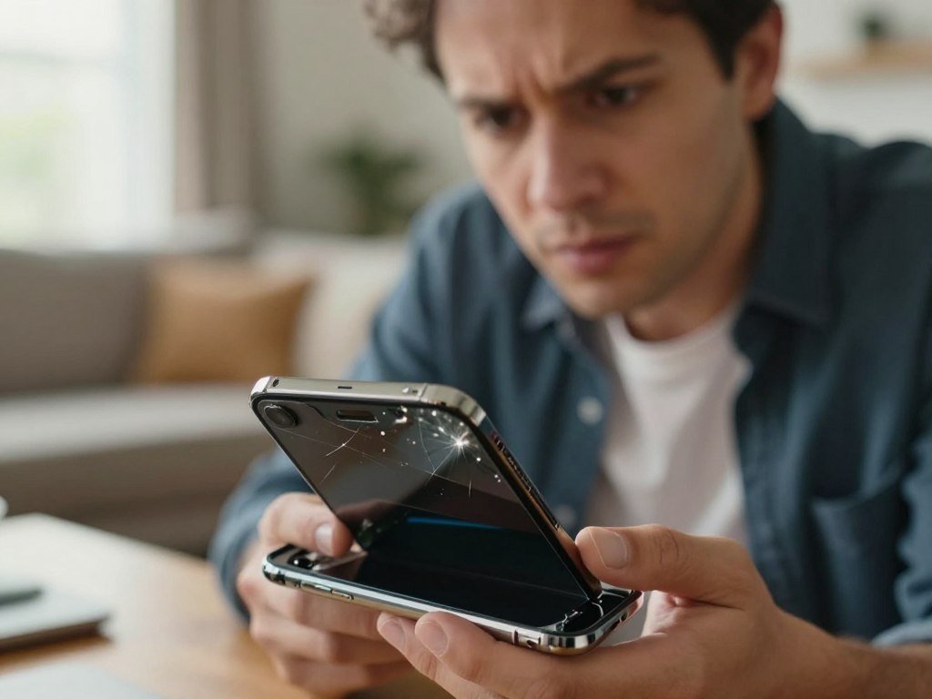 Australian owner noticing inner screen damage beside the hinge