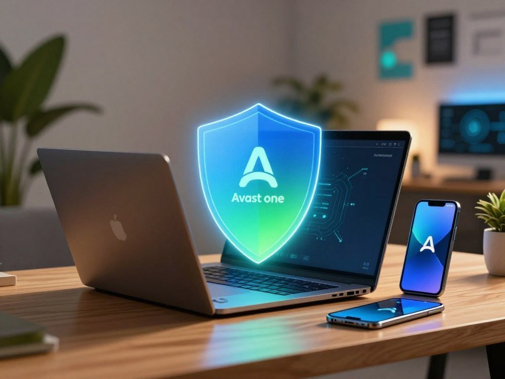 Avast One Free protecting a laptop and mobile devices Avast One Free protecting a laptop and mobile devices