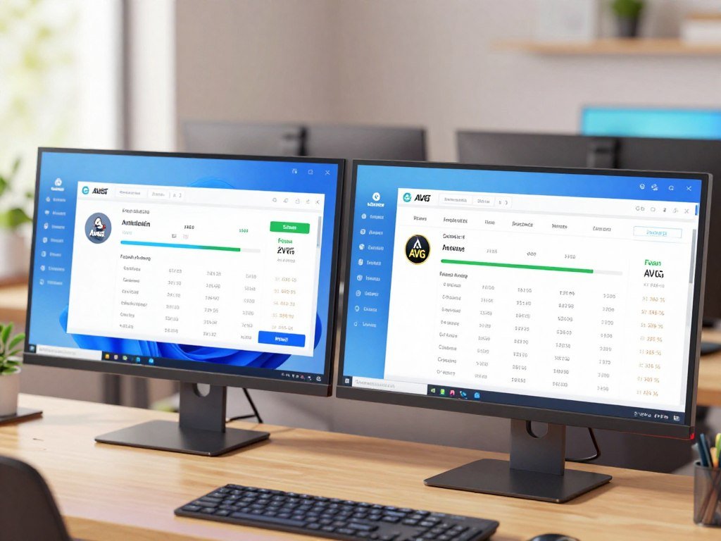 Avast and AVG free antivirus options beside Windows test results Avast and AVG free antivirus options beside Windows test results