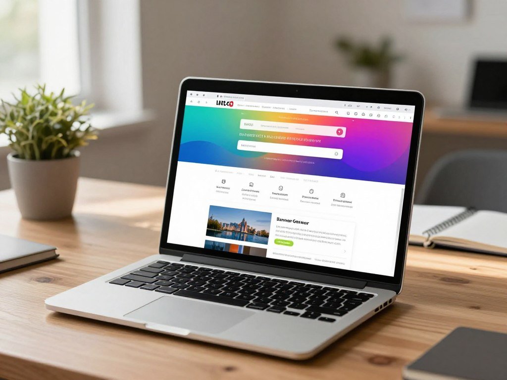 Banner generator draft opened for review in a browser