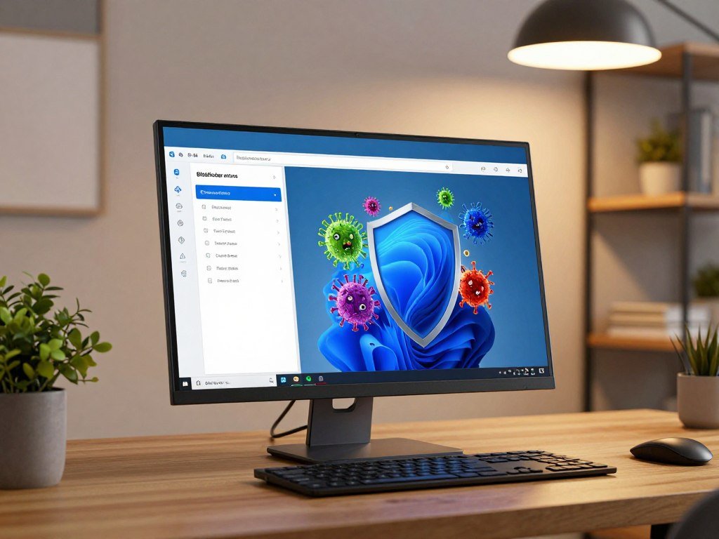 Bitdefender antivirus protects a Windows PC from threats