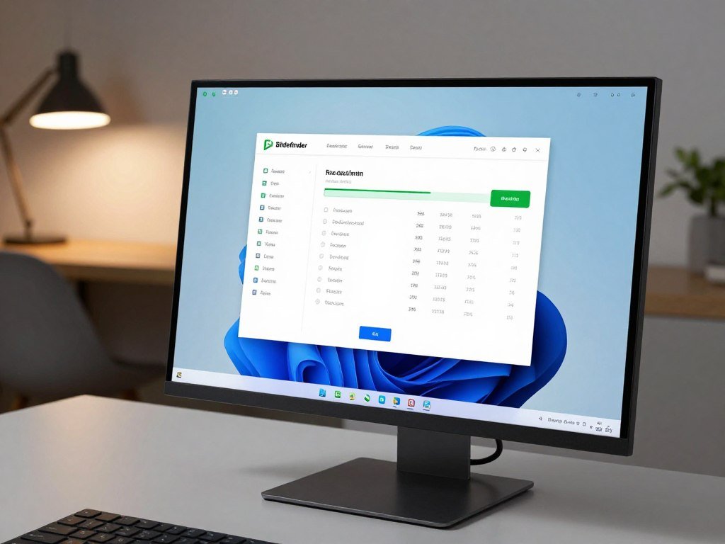 Bitdefender free antivirus checking files on a Windows 11 computer Bitdefender free antivirus checking files on a Windows 11 computer