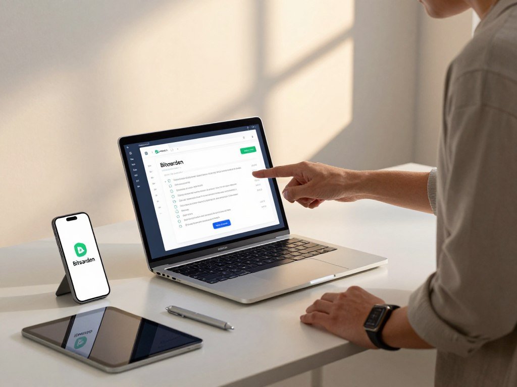 Bitwarden free plan storing passwords across several devices
