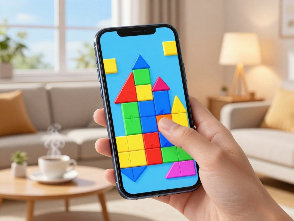 Block puzzle game ready for a quick mobile break Block puzzle game ready for a quick mobile break
