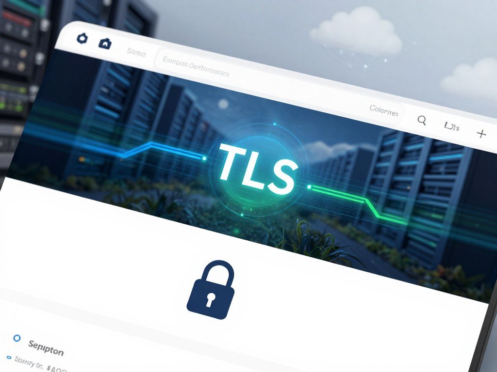 Browser connection using TLS to protect data in transit