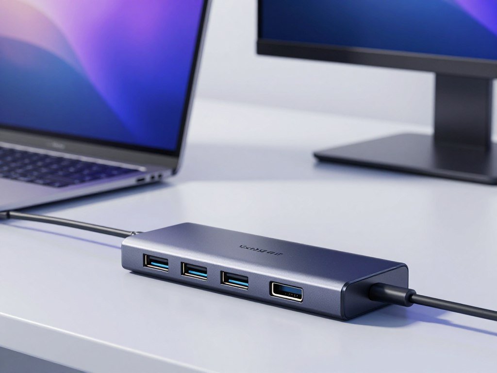 Budget USB-C hub with HDMI, USB-A ports, and memory cards Budget USB-C hub with HDMI, USB-A ports, and memory cards