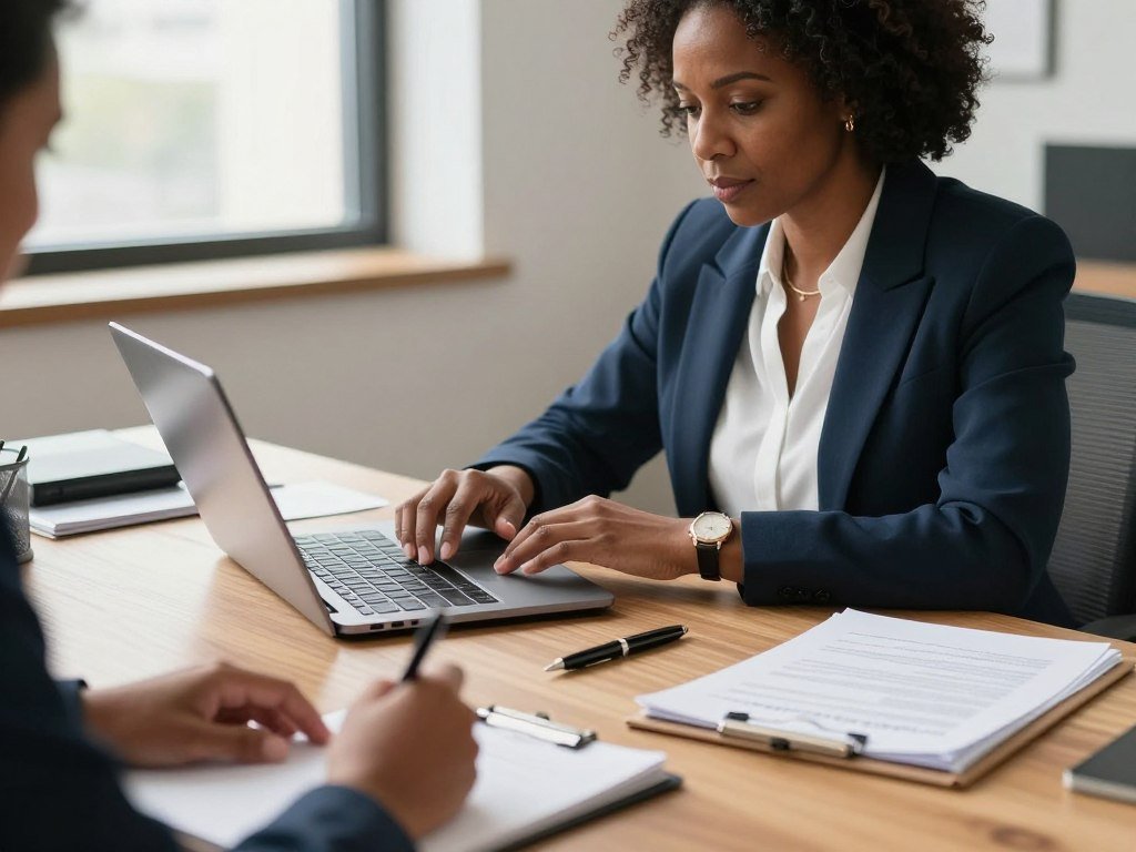 Business owner reviewing electronic signature rules for agreements