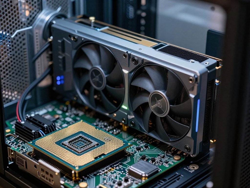 CPU and GPU processing units working in one computer