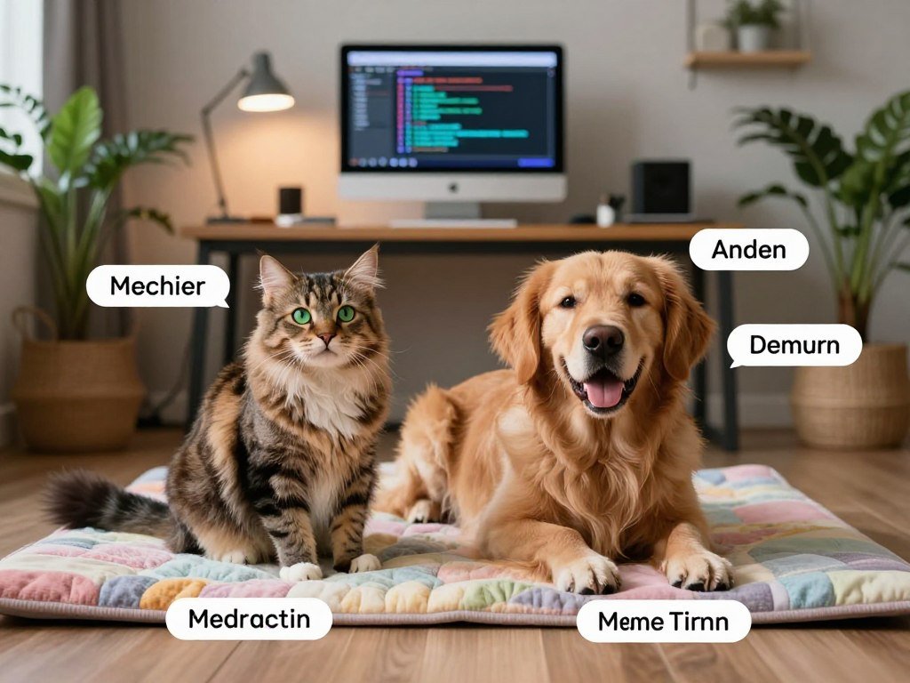 Cat and dog labels paired with photos for model fitting