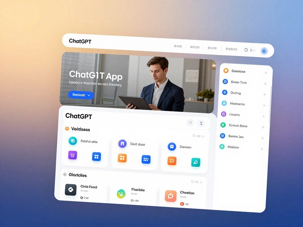 ChatGPT app directory showing connected services and tools