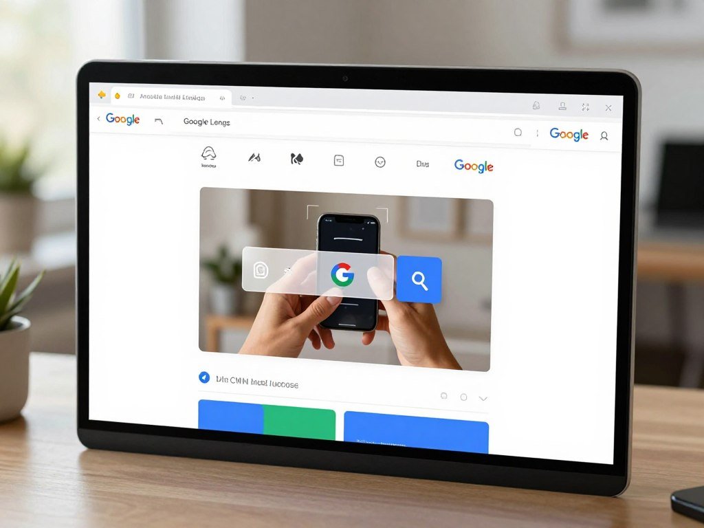 Chrome menu searching a website image with Google Lens
